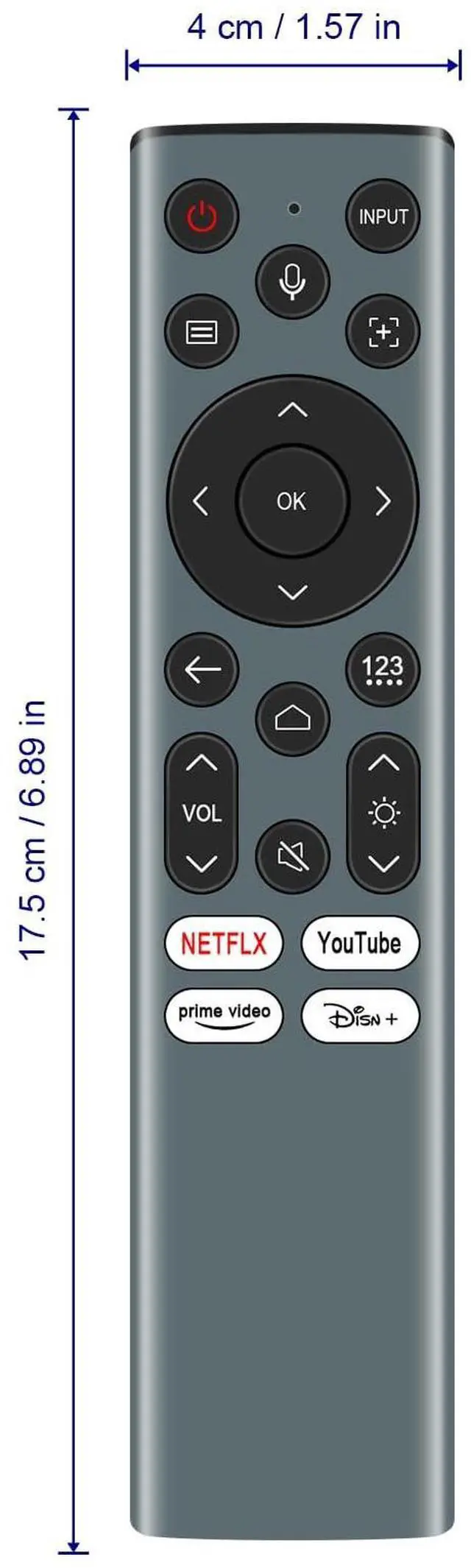 Alt view image 4 of 5 - ERF6A82 Replace Backlit Voice Remote fit for Hisense C2, C2 Pro, C2 Ultra 4K Portable Mini Projector