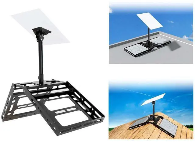 Main image of Adjustable Starlink Gen 3 Roof Ridge Mount, Ybervont Starlink Mounting Kit Gen 3 with 0-30 Adjustable Starlink Gen 3 Pipe Adapter, Starlink Roof Mount Kit for Starlink Internet Kit Satellite, Black