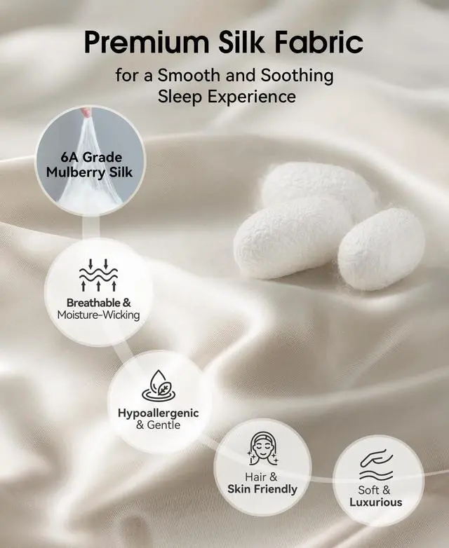 Alt view image 5 of 5 - MUSICOZY Mulberry Silk Bluetooth Sleep Mask with HD Stereo Sound, Wireless Sleep Headband Headphones for Side Sleepers, Adjustable Size, Total Light Blocking, Perfect for Travel Relaxation Slee