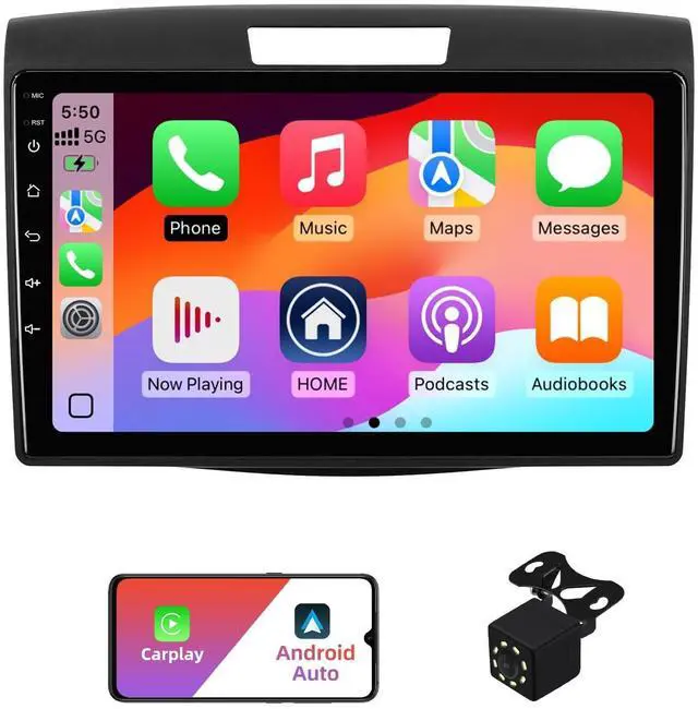 Main image of 2+32G Android 13 Double Din Car Stereo for Honda CR-V 2012-2016 with 9 Inch Touchscreen Radio Built-in Wireless Carplay/Android Auto/GPS/Bluetooth/FM/AUX-in/SWC/Backup Camera(Without Air Outlet