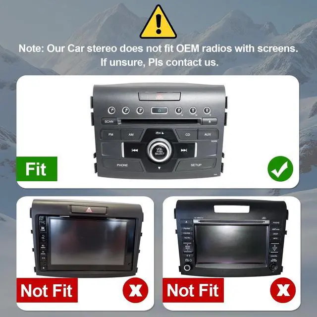 Alt view image 2 of 5 - 2+32G Android 13 Double Din Car Stereo for Honda CR-V 2012-2016 with 9 Inch Touchscreen Radio Built-in Wireless Carplay/Android Auto/GPS/Bluetooth/FM/AUX-in/SWC/Backup Camera(Without Air Outlet