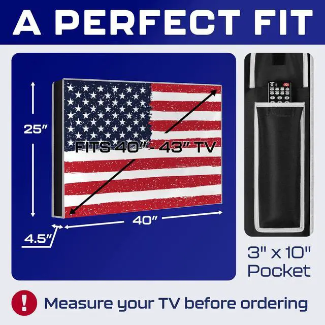 Alt view image 2 of 5 - Outdoor TV Cover 43 Inch Weatherproof and Waterproof TV Covers ^^ Outdoor TV Enclosure ^^ Smart Shield TV Screen Protector for Outside TV ^^ Cover for Moving ^^ TV Display Protectors