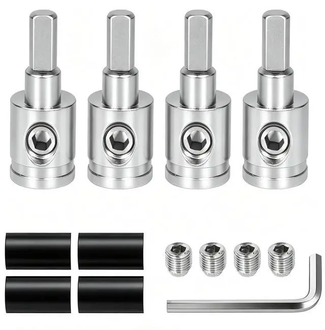 Main image of Dufray 4PCS Heavy-Duty Car Stereo Audio Wire Reducer - 4 Gauge to 8 Gauge for Amp Input, AWG Pin Power & Ground Connection
