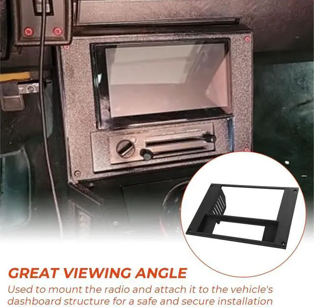 Alt view image 4 of 5 - AUTOVIC Radio Bezel Reversed HVAC Controls with Radio Bracket for 3rd Gen Camaro 1982-1992, 3D Printed Double Din Radio Dash Kit Black