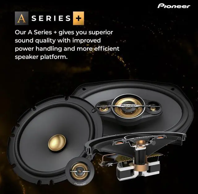 Alt view image 2 of 5 - Pioneer A-Series Plus TS-A1081F 4 2-Way Speakers (Pair) 230W Max, Balanced Sound + Smooth Treble, Enhanced Bass, Great Stock Replacement