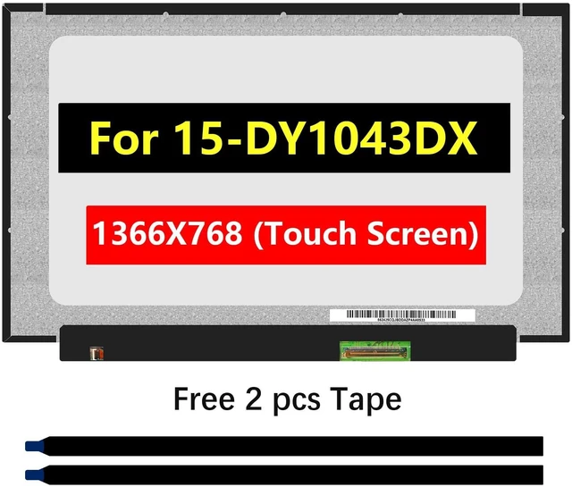Main image of TFTcenter LCD Touch Screen Replacement for HP Notebook 15-DY 15-DY0013DX 15-DY1023DX 15-DY1043DX 15-DY1044NR 15-DY1074NR 15.6" HD 1366x768 40Pin Laptop Display Panel