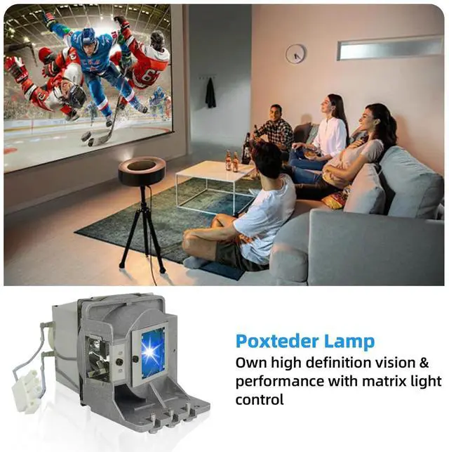 Alt view image 4 of 5 - Poxtedsr 5J.JEL05.001 Replacement Projector Lamp Compatible with BENQ TH670, TH670s Projectors, with Housing