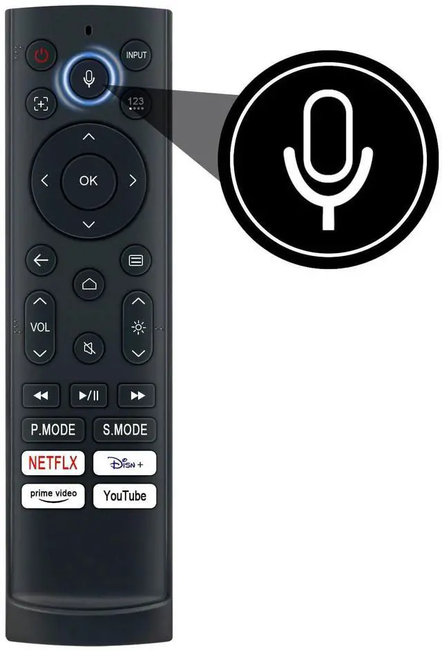 Alt view image 4 of 5 - ERF3AD90H Replace Voice Remote Control Compatible with Hisense C1 Smart Mini Projector