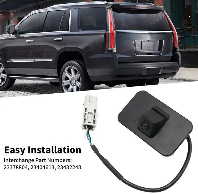 Alt view image 2 of 5 - Hoypeyfiy 23378804 Rear View Backup Camera Parking Assist Cam Replacement for Cadillac Escalade 2015-2020 Replacement for Escalade ESV 2015-2020 Replace 23404613 23432248