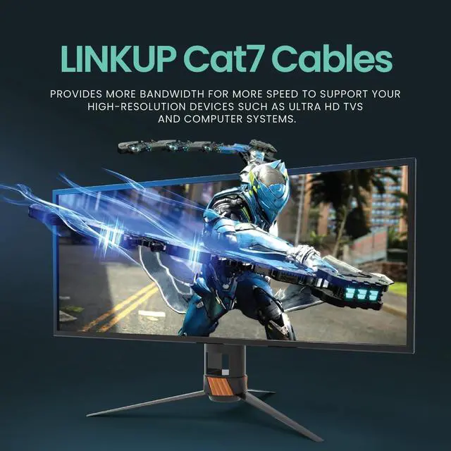 Alt view image 5 of 5 - LINKUP - [Tested with Versiv CableAnalyzer Cat7 Ethernet Cable -10 FT (3 Pack) 10G Double Shielded RJ45 S/FTP ^^ Network Internet LAN Switch Router Game ^^ High-Speed ^^ 30AWG White