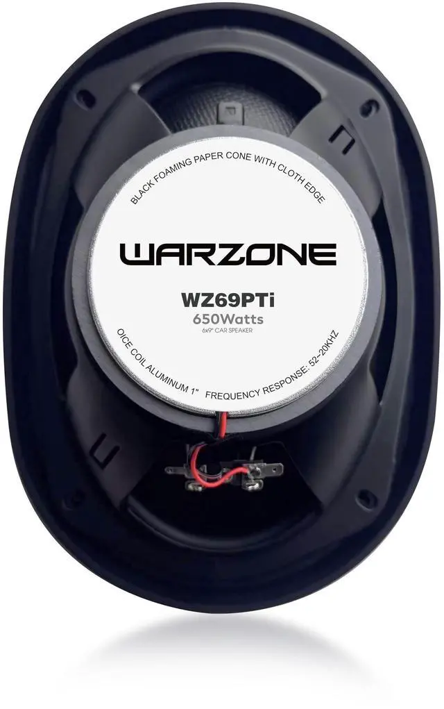 Alt view image 5 of 5 - Warzone 4X WZ69PTi 6x9-Inch Super Coaxial Speaker Pair, 4 Ohm, 1300W Max, 400W RMS, 92dB Sensitivity, Ferrite Woofer & PEI Dome Tweeter for Pro Car Audio