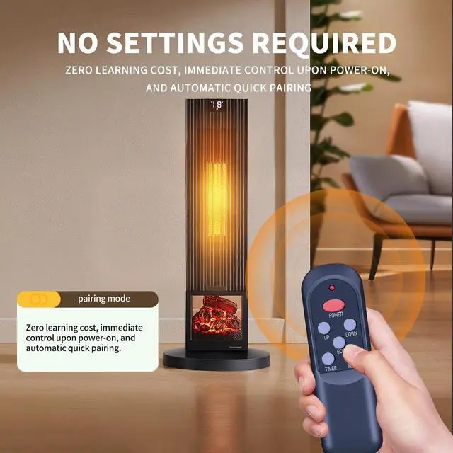 Alt view image 2 of 5 - Snrigw Replacement Remote Control for LIFESMART Global Lifelux Series Ultimate 8 Element Electric Space Heaters by LifePro Corp LS-8WIQH-LB-IN