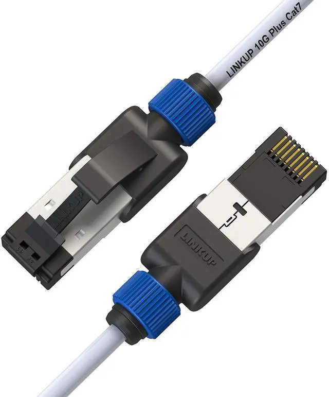 Main image of LINKUP - [Tested with Versiv CableAnalyzer Cat7 Ethernet Cable -10 FT (3 Pack) 10G Double Shielded RJ45 S/FTP ^^ Network Internet LAN Switch Router Game ^^ High-Speed ^^ 30AWG White