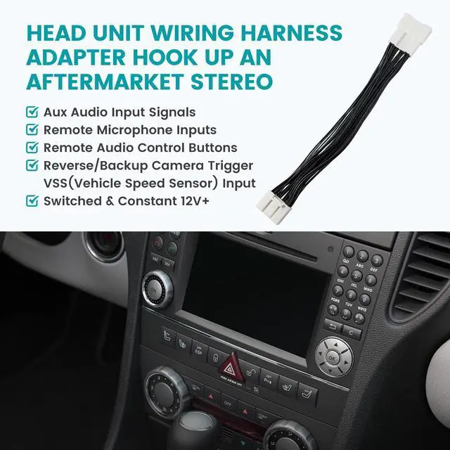 Alt view image 2 of 5 - NuIth 28-Pin Aftermarket Stereo Installation Wire Harness for 2018-UP Toyota Camry/Sienna/RAV4/Corolla/4Runner, Add or Retain Reverse Camera/Microphone/AUX/USB/Vehicle Speed Sensor Function