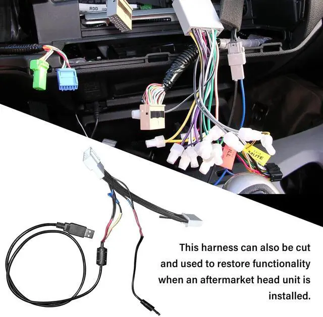 Alt view image 5 of 5 - NuIth 28-Pin Aftermarket Stereo Installation Wire Harness for 2018-UP Toyota Camry/Sienna/RAV4/Corolla/4Runner, Add or Retain Reverse Camera/Microphone/AUX/USB/Vehicle Speed Sensor Function