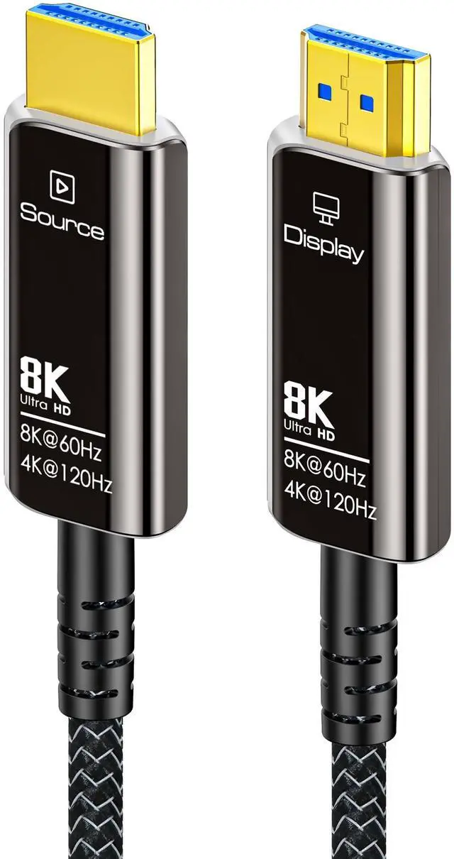 Main image of DGHUMEN 30FT Fiber Optic HDMI Cable 8K with Hard Wear Nylon Braided HDMI 2.1 Cord, Supports 8K@60Hz 4K@120Hz Ultra High Speed 48Gbps Dynamic HDR, Male-to-Male