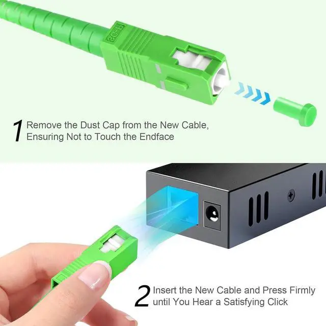 Alt view image 4 of 5 - 75M(246ft) Armored Fiber Optic Internet Cable SC/APC to SC/APC Single-Mode 9/125m OS1/OS2 Simplex Patch Cord, Heavy-Duty 3mm OD, LSZH, Black