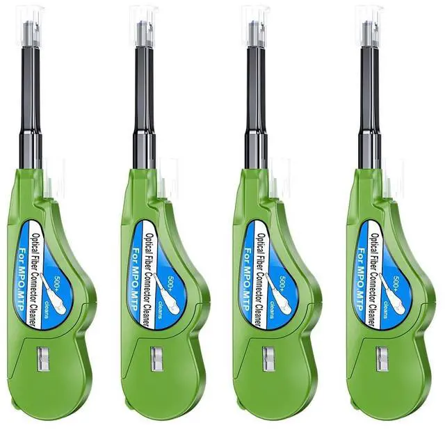 Main image of Duogalia 4-Pack Fiber Optic Cleaner Tool for MPO/MTP Connector - Cleaning Pen Over 500 Cleans for Fiber Endface & Optical Connector (Green)