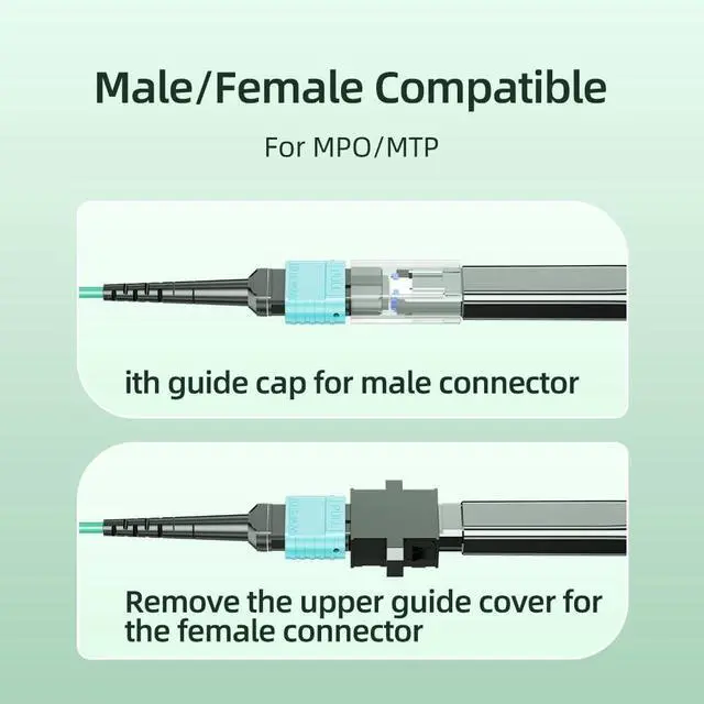 Alt view image 5 of 5 - Duogalia 4-Pack Fiber Optic Cleaner Tool for MPO/MTP Connector - Cleaning Pen Over 500 Cleans for Fiber Endface & Optical Connector (Green)