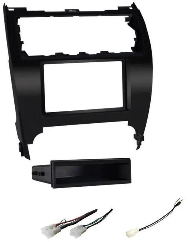 Main image of Single or Double Din Car Stereo Install Kit, Wire Connector, AM/FM Radio Antenna Adapter -Made for 2012 2013 2014 Toyota Camry -No Factory External Amp Vehicles