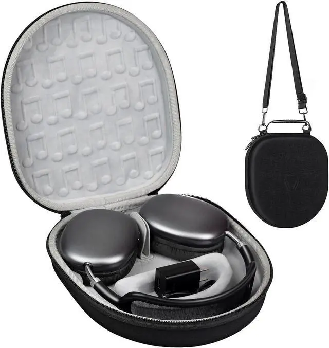 Main image of Smart Hard Case for AirPods Max, Portable Travel Carrying Cover, New Dedicated Hard Shell Storage Organizer Box for AirPods Max with Detachable Shoulder Strap