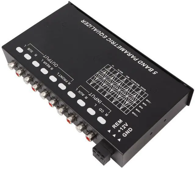 Main image of Raguso Car Audio Equalizer Anti Impact 5 Bands EQ Car Amplifier Precise Tuning High Output Superior Sound Quality Iron Car Graphic Equalizer for Vehicle