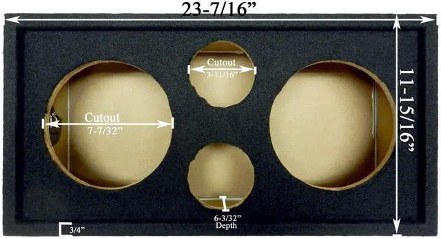 Alt view image 2 of 4 - Bass Rockers 2x2 Speaker Pod 8"/4" Enclosure BOX w/ Spring Terminal (Carpet Finish)