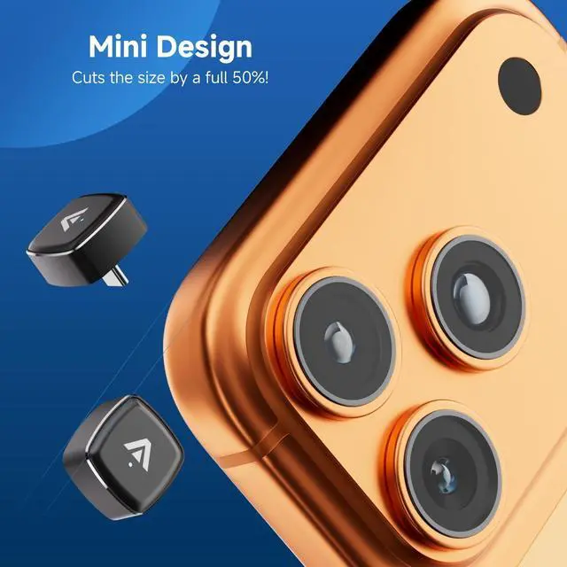 Alt view image 2 of 5 - Type-C 2-in-1 Wireless CarPlay & Android Auto Adapter, Metal USB-C Mini Plug & Play Car Play Dongle, Converts Factory Wired Connection to Wireless for Car 2016+, OTA, No Lag for iPhone &