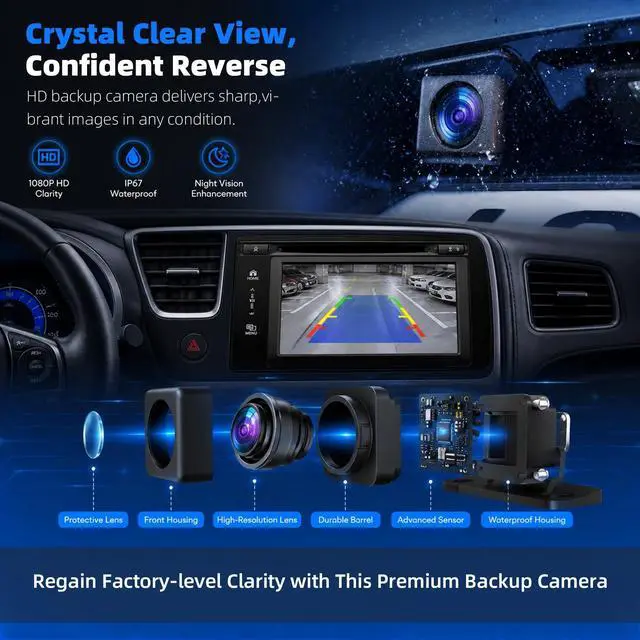 Alt view image 4 of 5 - 84543080 Backup Camera Compatible with Chevy Malibu 2023 2024 1.5L 4Cyl, Rear Camera Reverse Parking Assist Installation Monitor Systems Replaces# 42861580
