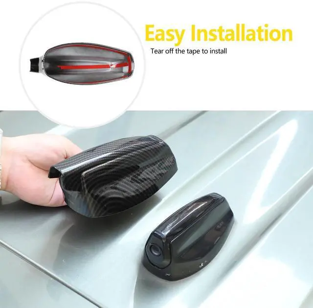 Alt view image 4 of 5 - Bekantogy Car Shark Fin Antenna Cover Compatible with Land Rover Defender 90 110 130 2020-2024 Roof Antenna Cover ABS Shark Fin Aerial Antenna Decorative Cover (Carbon Fiber Texture)