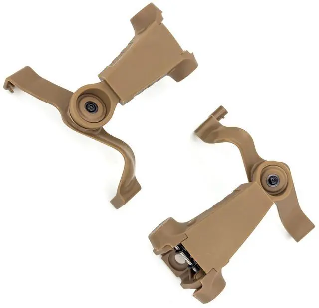 Alt view image 2 of 5 - EARMOR M16A EXFIL 2.0 & 3.0 Adapters for M32 Plus Tactical Headsets ^^ Helmet Mount Kit ^^ Tactical Headset Rail Adapter Set (Coyote)