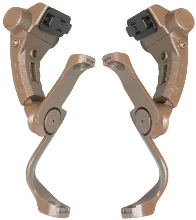 Alt view image 4 of 5 - EARMOR M16A EXFIL 2.0 & 3.0 Adapters for M32 Plus Tactical Headsets ^^ Helmet Mount Kit ^^ Tactical Headset Rail Adapter Set (Coyote)