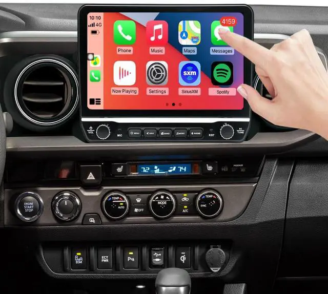 Main image of for Toyota Tacoma Radio Upgrade,Fit 2016-2023 Models,10.1" QLED Touch Screen,4G LTE,Android 8 core CPU sterep,Carplay Android Ready,Keep OEM SWC