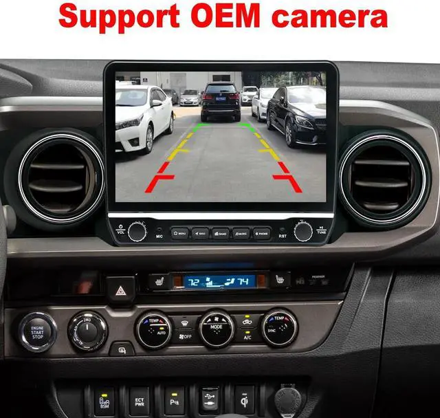 Alt view image 5 of 5 - for Toyota Tacoma Radio Upgrade,Fit 2016-2023 Models,10.1" QLED Touch Screen,4G LTE,Android 8 core CPU sterep,Carplay Android Ready,Keep OEM SWC