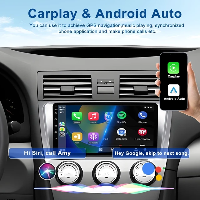 Alt view image 3 of 5 - DVRMEDIA Car Stereo Radio for Toyota Camry 2007-2011 CarPlay