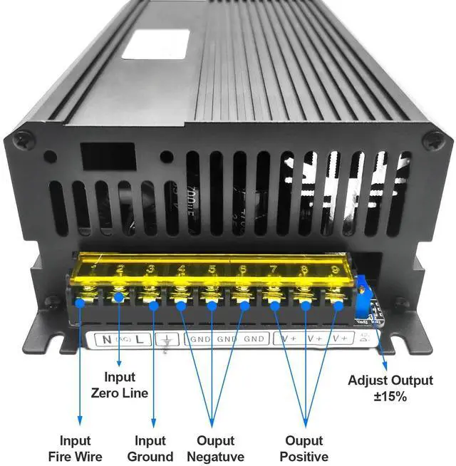 Alt view image 2 of 5 - ZJIVNV 1500W Switching Power Supply 48V 31A AC-DC SMPS Adapter PSU AC-DC Industrial Transformer Converter Input 110VAC (48VDC)