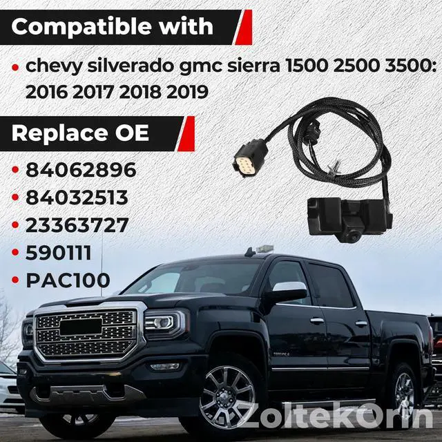 Alt view image 2 of 5 - Backup Camera for 2016-2019 Chevy Silverado GMC Sierra 1500 2500 3500