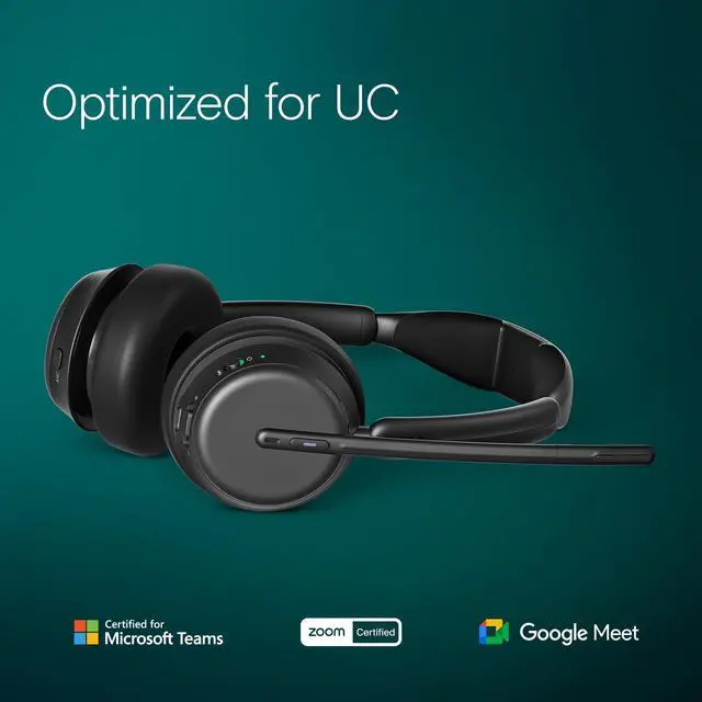 Alt view image 5 of 5 - EPOS Impact 1061T ANC - Premium Open Office Headset with Hybrid Adaptive ANC, EPOS AI Microphone Technology, and Multipoint Connectivity