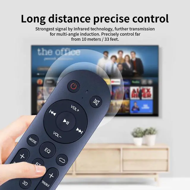 Alt view image 3 of 5 - PZL Replacement Remote Control for Raineverry 5.1 Soundbar