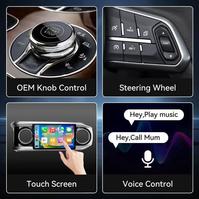Alt view image 4 of 5 - Android 13 Car Stereo Head Unit Compatible with Toyota Tacoma 2016-2021, 10" Touch Screen Car Radio with Wireless CarPlay&Android Auto, GPS/FM/WiFi/Bluetooth, 1080P Reverse Camera, SWC
