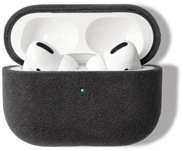 Main image of ALTRAALMA Alcantara Suede Case for AirPods Pro 3, Handmade Full-Wrap Case,Synthetic Suede Cover, Handmade Full Wrap, Full Protection and Shock Resistance (Black)
