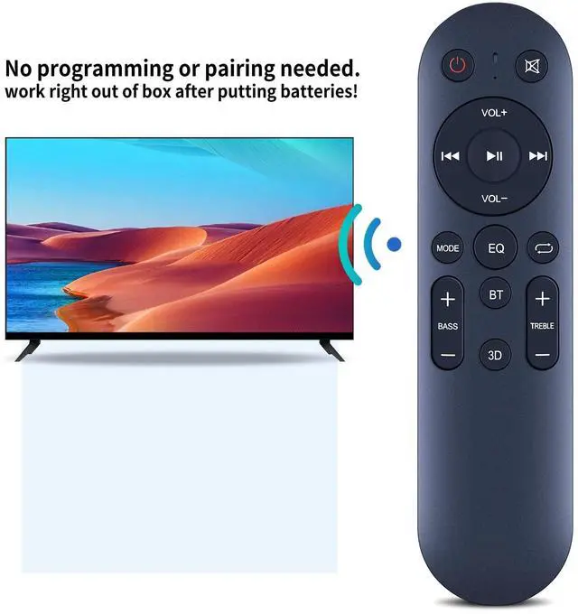 Alt view image 2 of 5 - PZL Replacement Remote Control for Raineverry 5.1 Soundbar