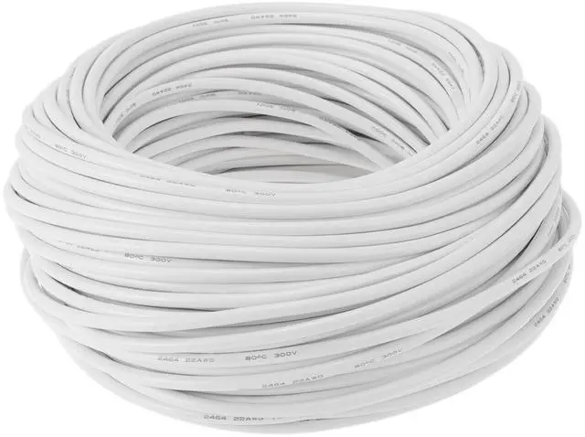Main image of HEROFFIX Electrical Ground Wire Automotive Power Wire 200FT White TC 1 Pcs 22Gauge 6 Conductor Fully Insulated& Soft Touch Jacket Universal