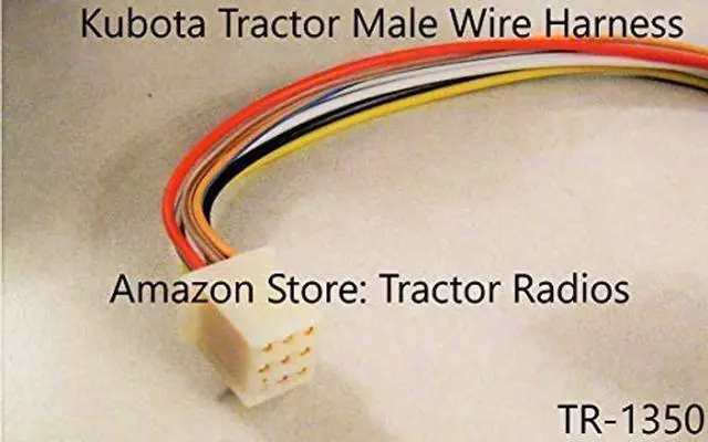 Main image of Kubota Tractor Radio Wire Harness Male RTV 9 Pin RTV-1100 RTX-1100C Harness B2650 RTX 1100