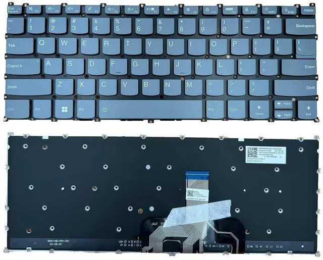 Alt view image 2 of 5 - Siakoocty Laptop Replacement US Layout with Backlight Keyboard for Lenovo Yoga 7 14IAL7 14ARB7 ARB7 Yoga 14c IAL7, Notebook PT4SB-US V215220AS1 SN21F91212 SN21G96020