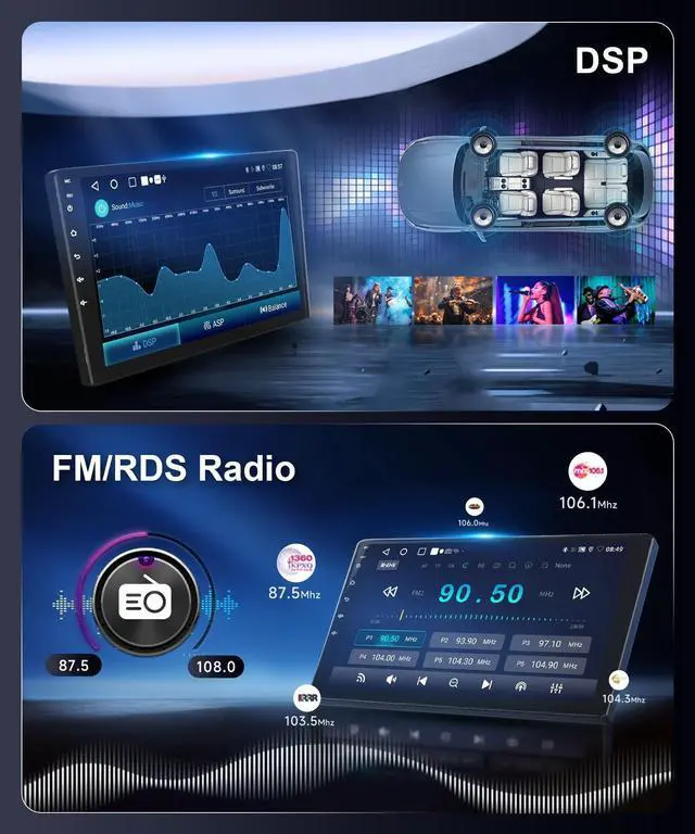 Alt view image 5 of 5 - 5Ghz WiFi 2G+64G for Ford Fusion Mondeo 2013-2019 Radio,Android 15 Build-in DSP EQ Car Stereo with 5.0Bluetooth,Wireless Carplay Android Auto,9inch IPS Touch Screen,IP69k Backup Camera,GPS,FM/R