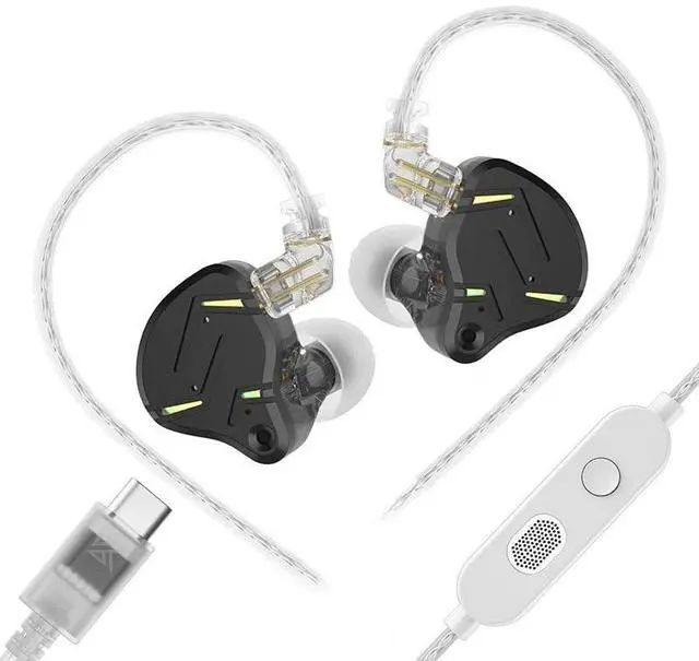 Main image of KZ ZST PRO X Gaming Earbuds,Hybrid Bass Clear Wired in-Ear Monitor Headphones,1BA+1DD HiFi IEM for Gaming,KZ in Ear Monitors Headphones Tablet All-Day Wear Earbuds for Computer (Black, USB MIC)