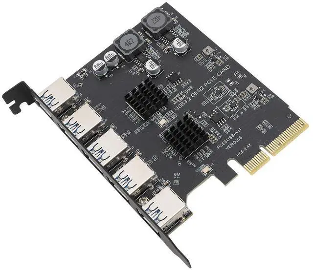 Alt view image 4 of 5 - SUNGOOYUE Premium ASMedia ASM3142 USB 3.2 Gen 2 5 Ports PCIe Expansion Card for High Resolution Media, Compatible with 7 10 11 for,