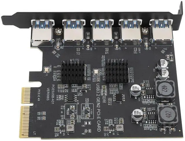 Alt view image 5 of 5 - SUNGOOYUE Premium ASMedia ASM3142 USB 3.2 Gen 2 5 Ports PCIe Expansion Card for High Resolution Media, Compatible with 7 10 11 for,