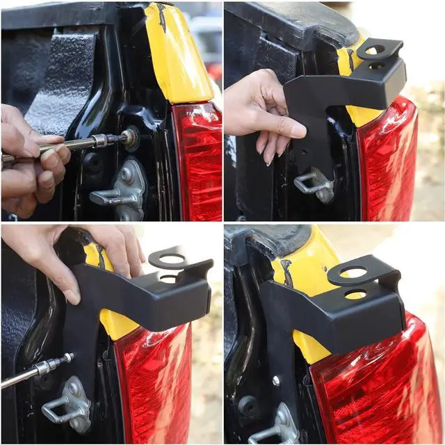 Alt view image 3 of 5 - Car Tailgate Antenna Bracket Fit Toyot@ Tundra 2007-2013 Aunginsy Car Right Side Tailgates Antenna Holder Tailgate Antenna Mount Holder Exterior Hitch Mount Trucks Trunk Antenna Metal Base Accessories